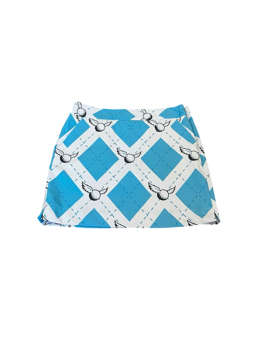 Loudmouth Woodworth Print Golf Skirt Flying Golf Balls Preppy Sporty Rare Print